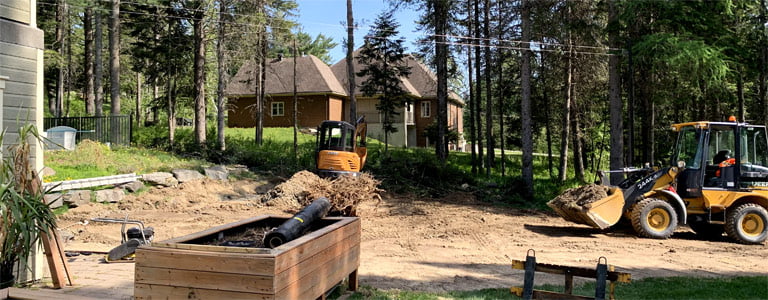 Travaux de terrassement.